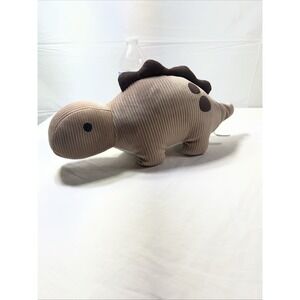 Hobby Lobby Brown Corduroy Dinosaur Plush Toy 15" Ribbed Stegosaurus Soft Tan